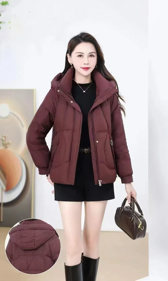 B09连帽棉衣2024冬季新款棉服加厚保暖外套时尚休闲宽松短款显瘦