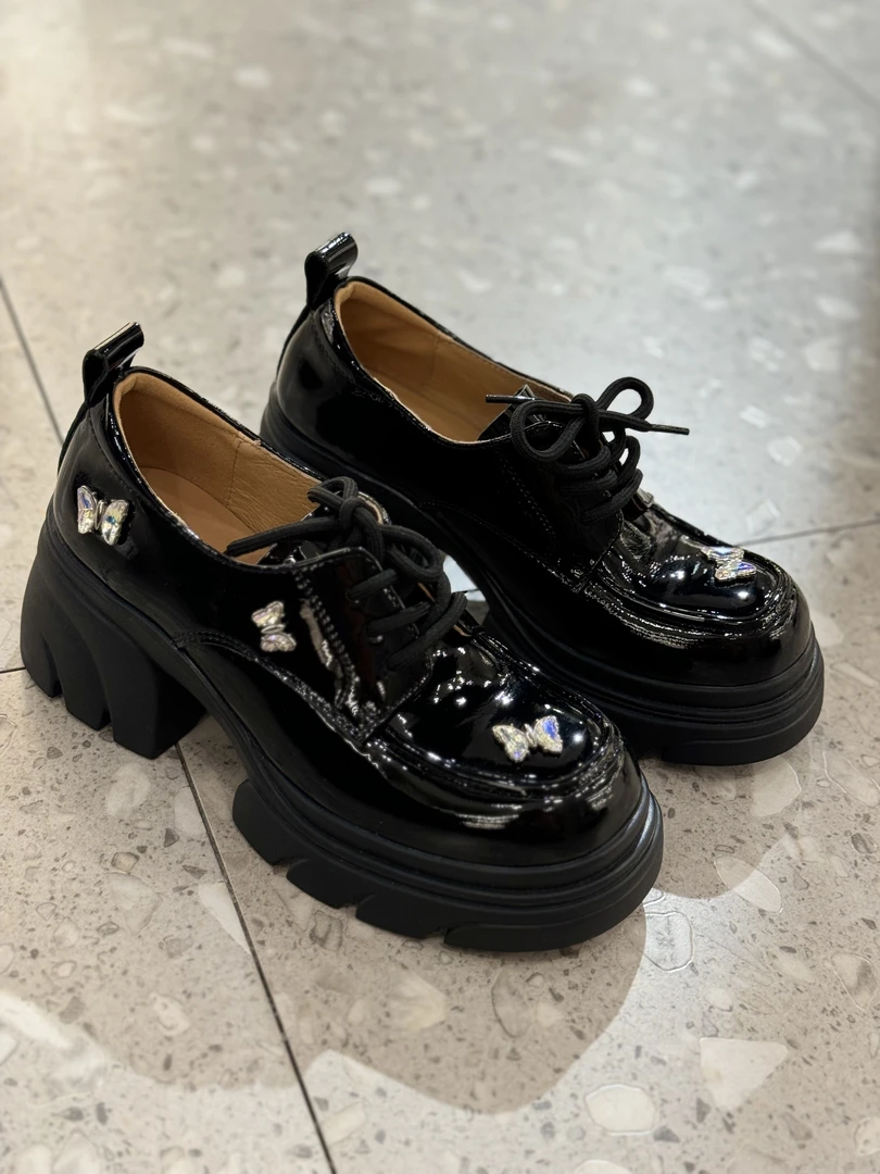 新品玛丽珍百搭蝴蝶结精致乐福鞋89208