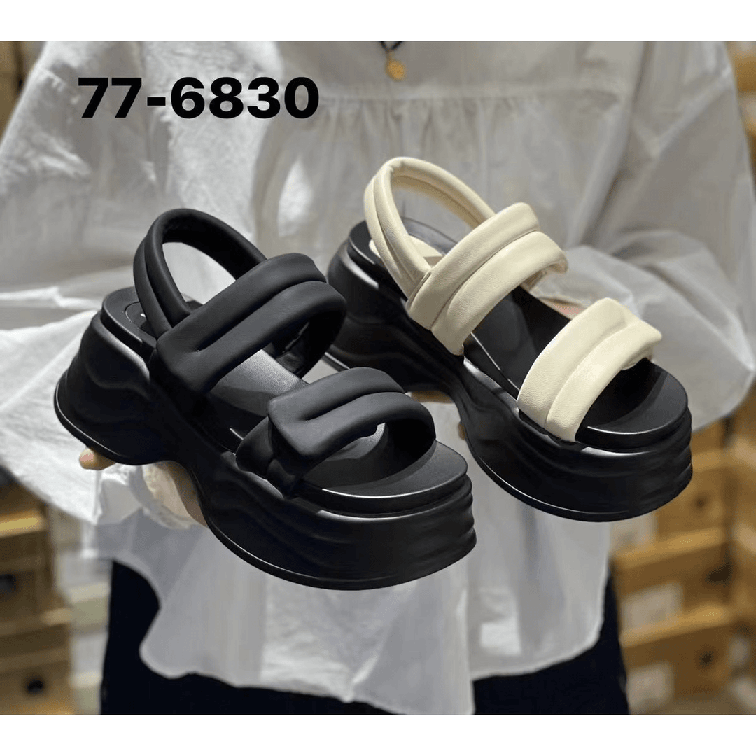 新品厚底松糕鞋休闲知性百搭凉鞋77-6830