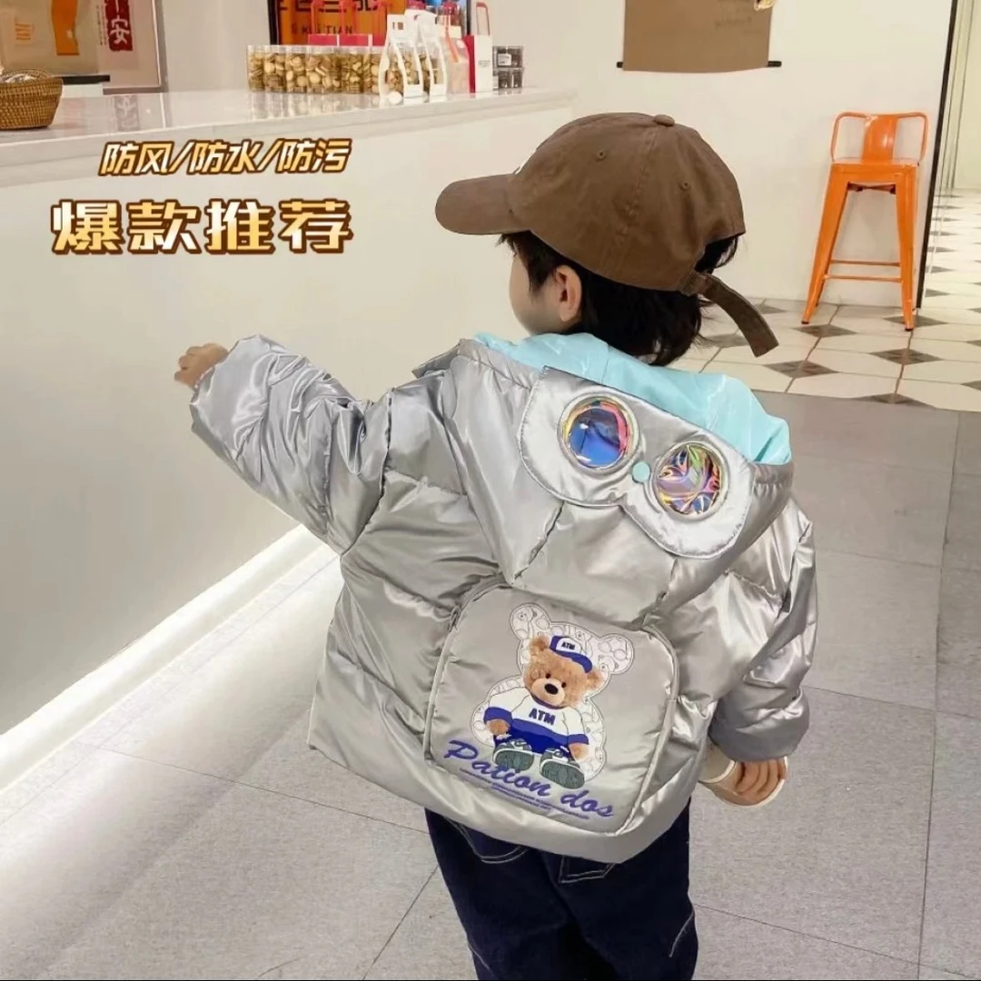 【羽汐家】阿童木白鸭绒儿童免洗羽绒服男女童宝宝冬季加厚保暖外套