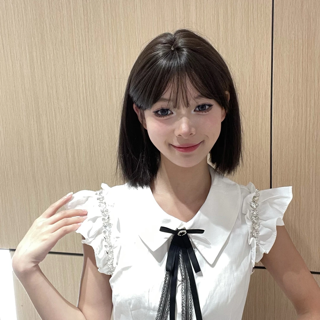假发女网红短发日常lolita逼真齐刘海减龄修脸仿真全头套式假发