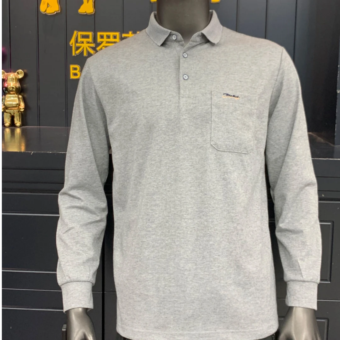 BAOLUOFEIMILI/保罗菲蜜丽6630款男士纯色口袋POLO衫