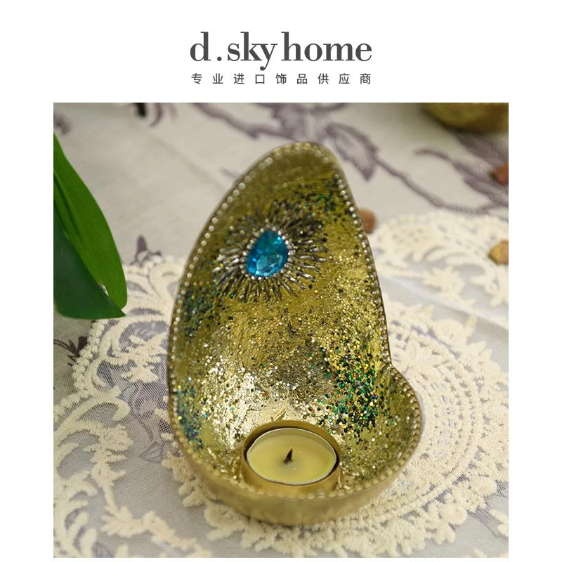 迪斯凯摆件-烛台外金内蓝钻4746S#DSK44746