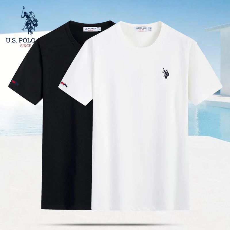 U.S.POLO ASSN. 2023新款经典小马刺绣T恤情侣短袖US23T9099