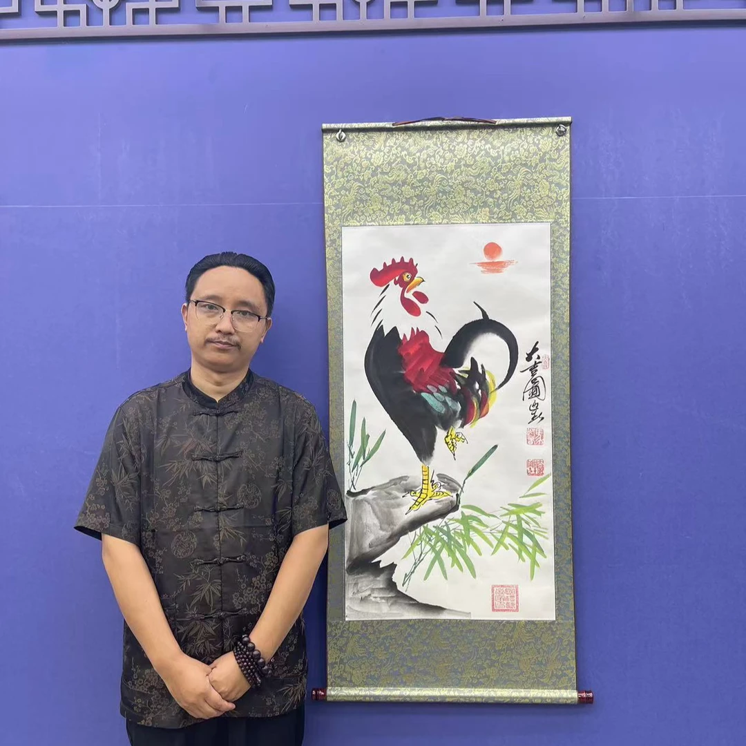 马迎春 《大吉图》三尺竖白 古都艺术