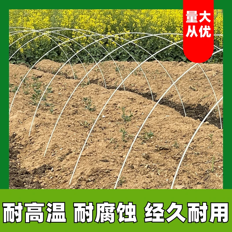 新型小拱棚支架实心玻璃纤维杆棒大棚塑料养殖骨架农家用菜棚支架