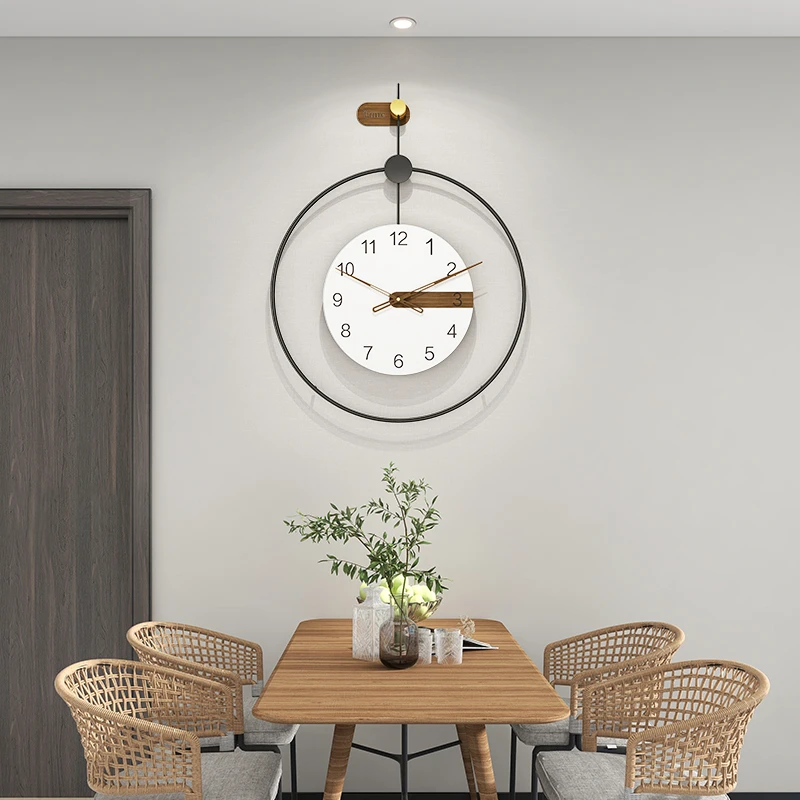 简约西班牙-【梦蕾集团】时尚简单大气装饰创意挂钟静音钟表挂件