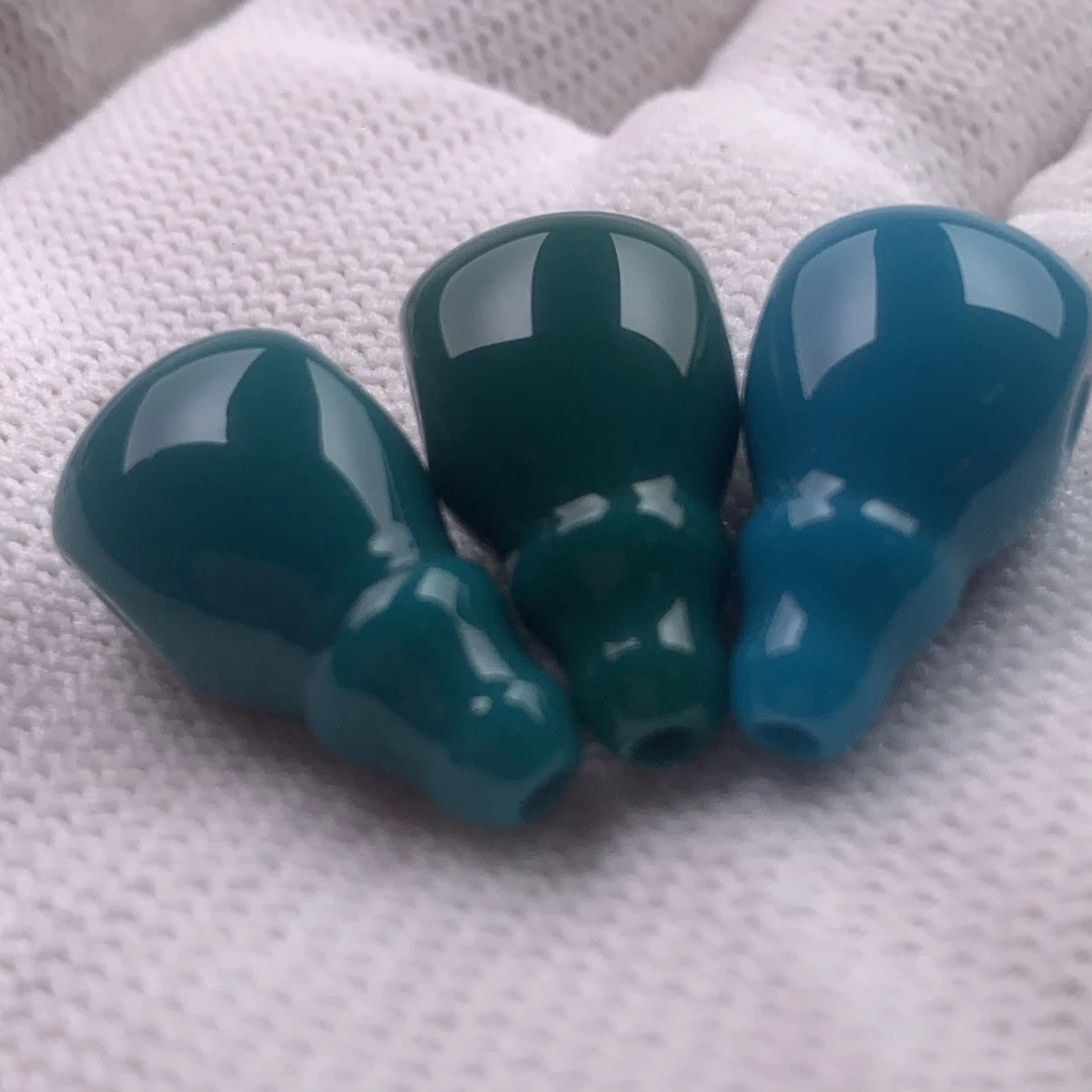 奶嘴三通10mm百搭手工手串套装文玩配饰平替琉璃绿色蓝色