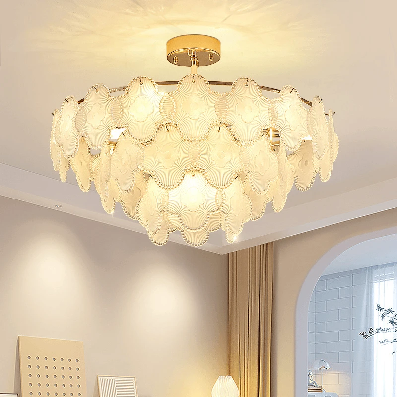 轻奢客厅吊灯后现代简约主卧室餐厅灯网红艺术玻璃创意个性羽毛灯