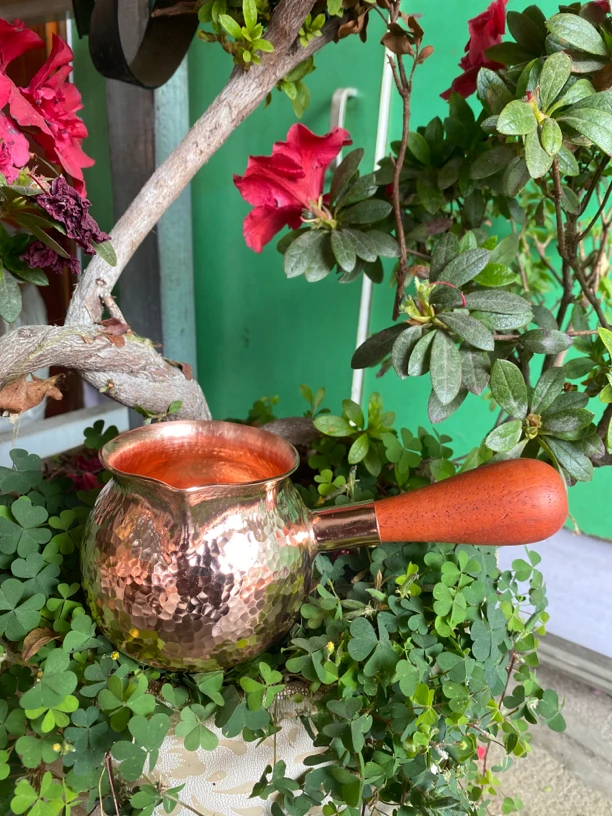 华华铜器 紫铜 加厚 小号侧把壶 250毫升容量