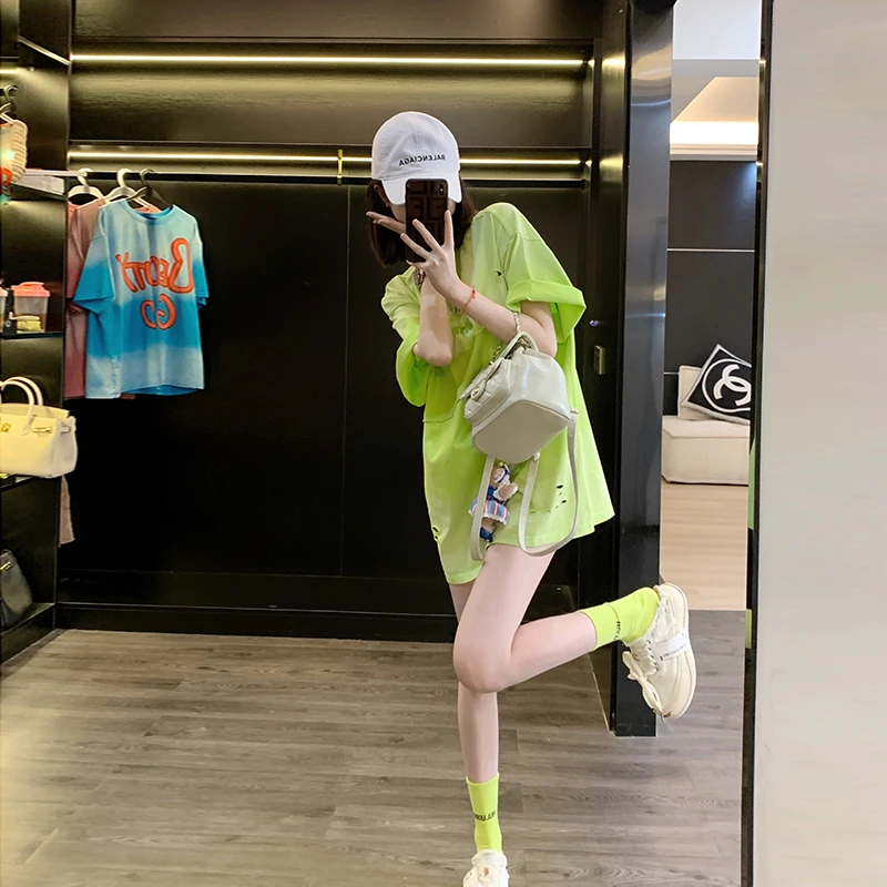 网红款短袖t恤女装夏装外出小清新别致设计感小众潮牌上衣女