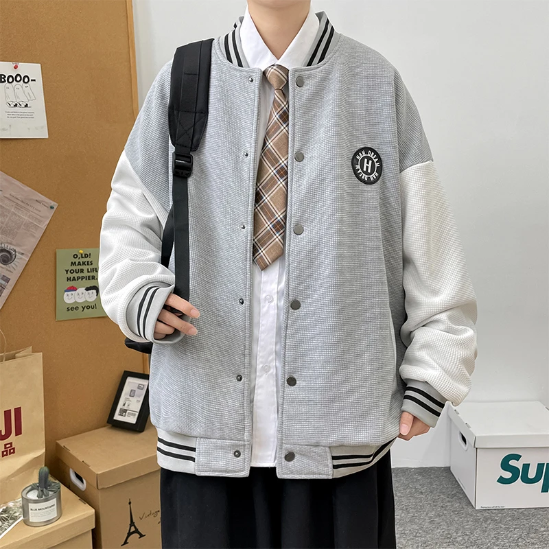 男生外套韩版潮流帅气春季日系百搭棒球服男潮飞行员炸街衣服