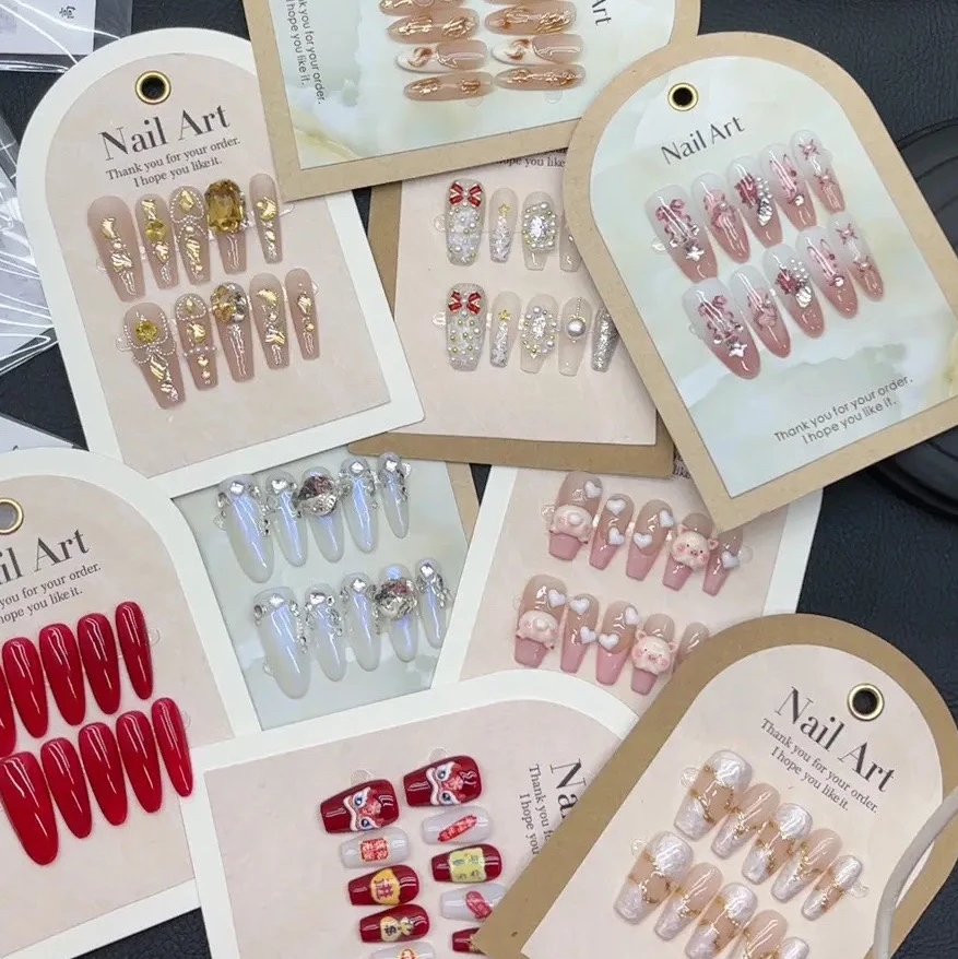 【拍对应价格备注编码】手工穿戴甲送工具包