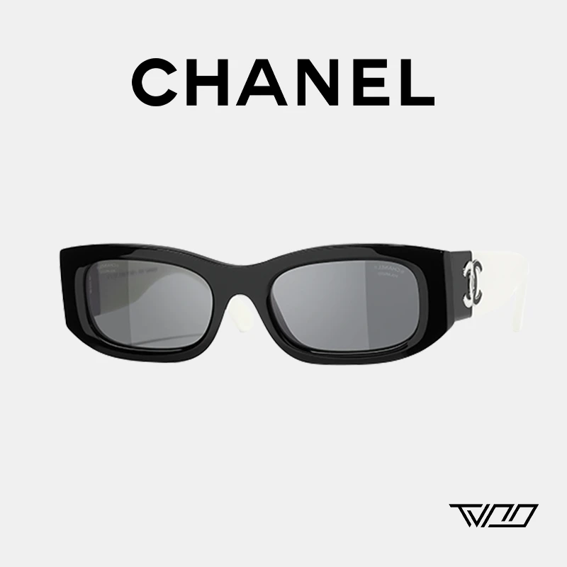 未使用 Chanel/香奈儿 新款熊猫拼色logo双c太阳镜墨镜ch5525