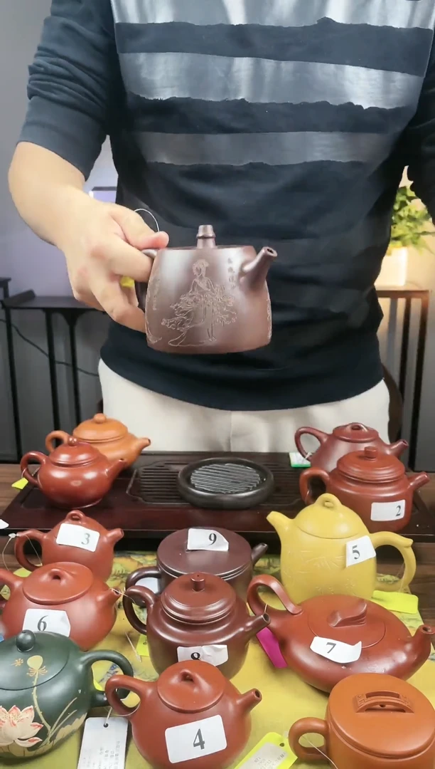 【闪购商品】紫砂茶壶徐方怀老紫泥四大美女大品汉铎