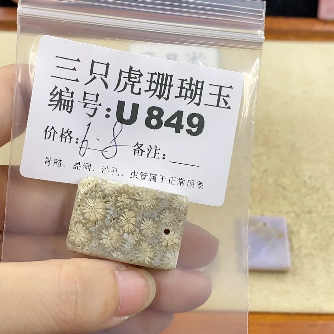 硅化珊瑚（珊瑚玉）1未镶嵌不*啊