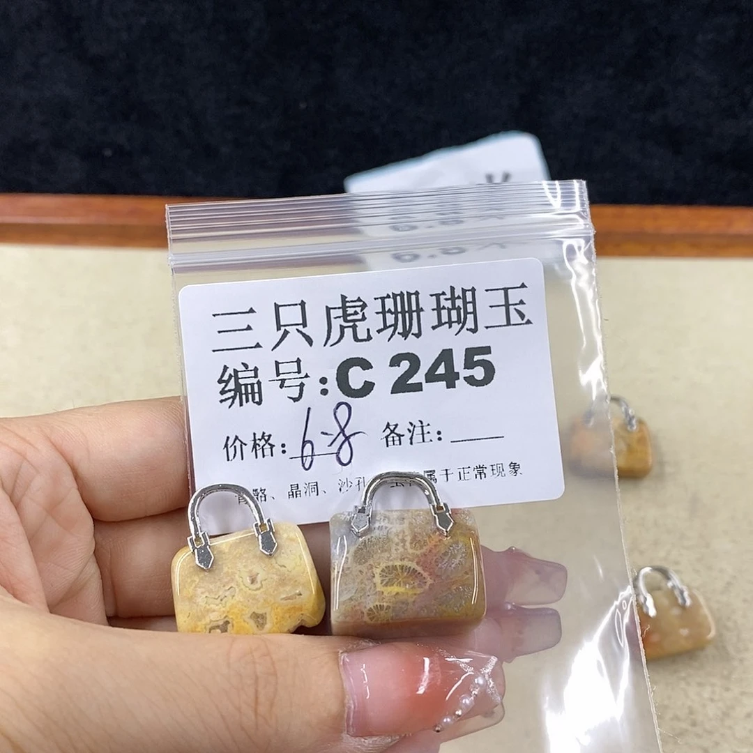硅化珊瑚（珊瑚玉）1未镶嵌^****^