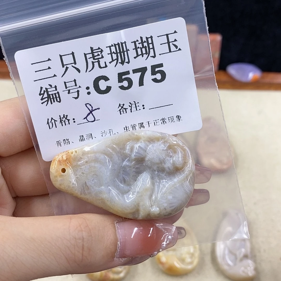 硅化珊瑚（珊瑚玉）1未镶嵌写*