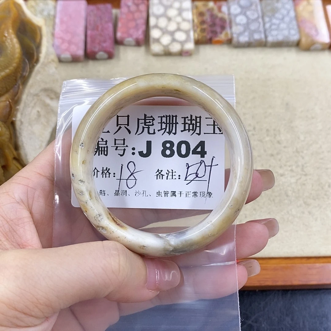 硅化珊瑚（珊瑚玉）1未镶嵌深***猫