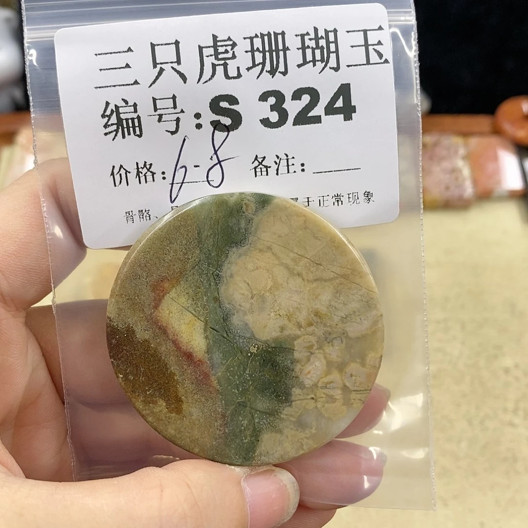 硅化珊瑚（珊瑚玉）1未镶嵌珠*姐