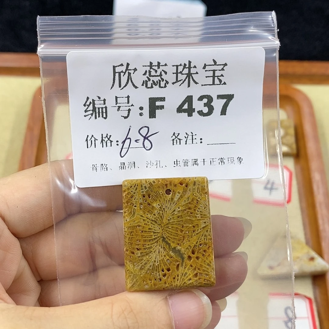 硅化珊瑚（珊瑚玉）1未镶嵌迎***飘