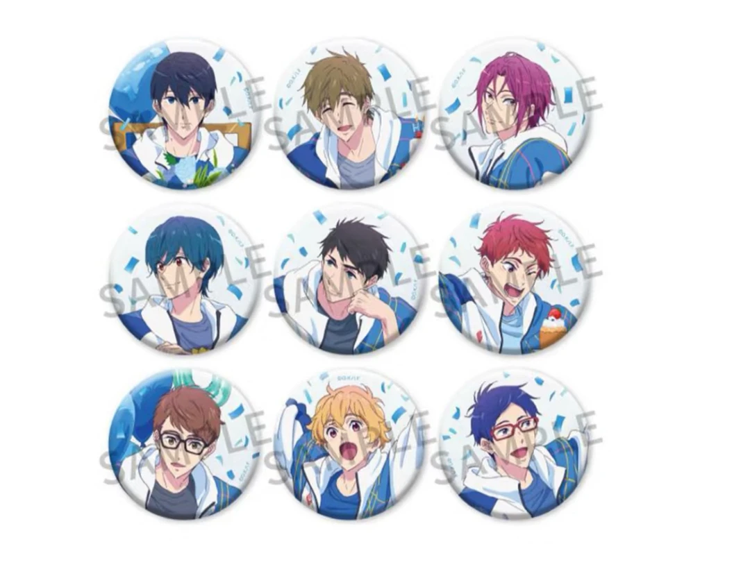 free男子游泳部 十一周年生日会 吧唧 徽章