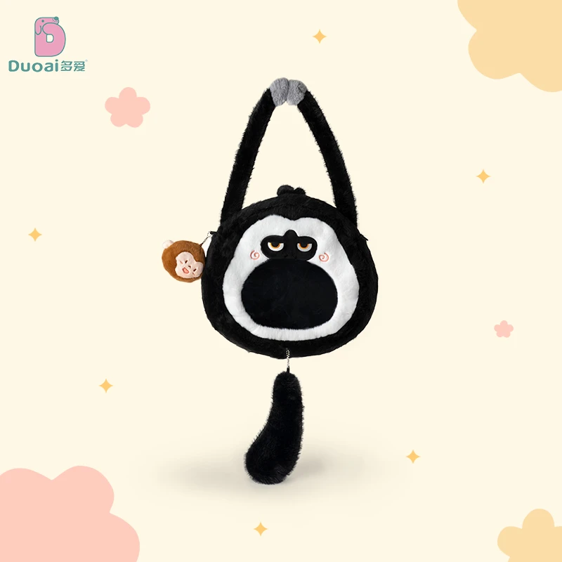 白面僧猴子单肩挎包女可爱背包杜杜晒娃痛包小众高级感生日礼物女