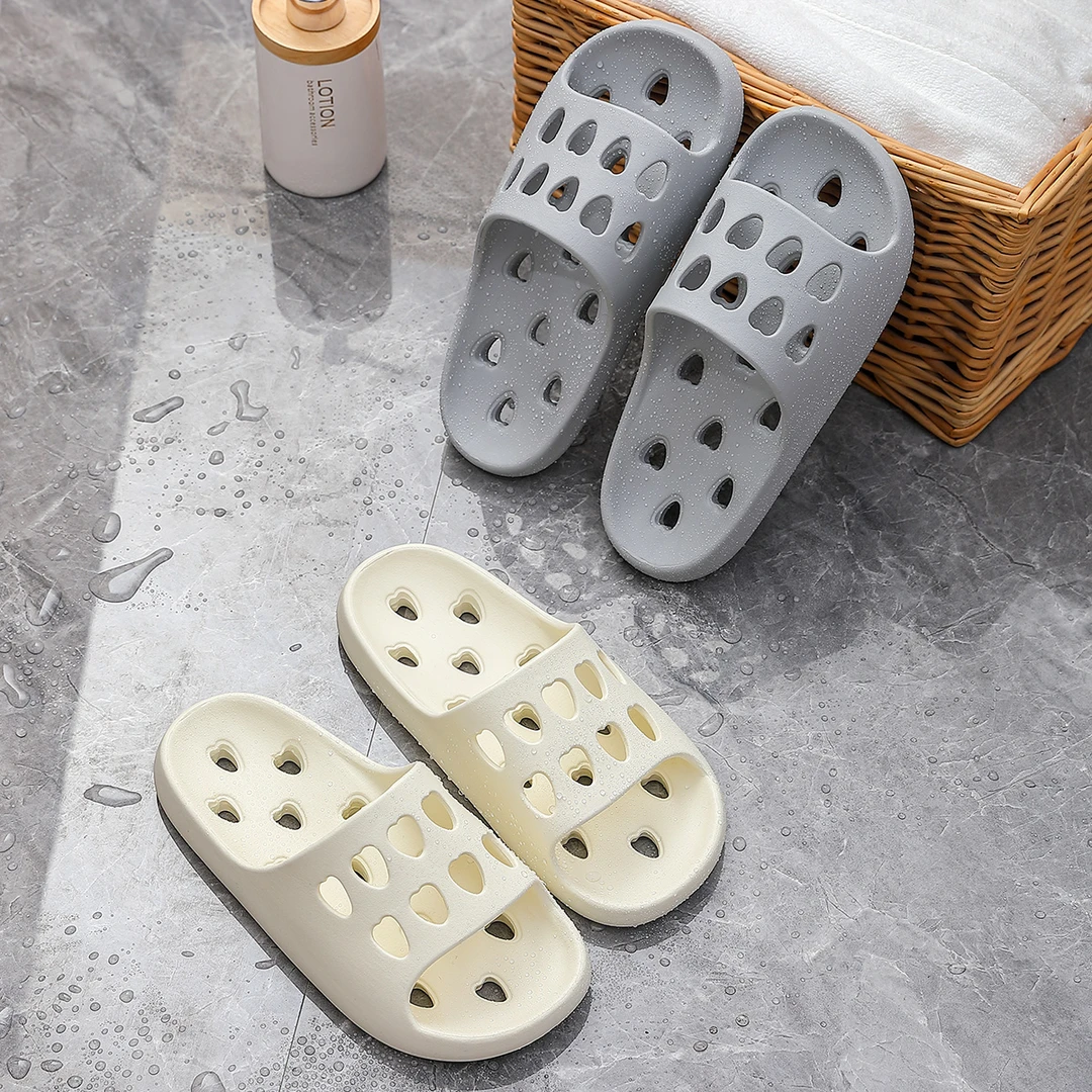 浴室洗澡凉拖鞋女夏情侣家居家用室内eva不臭脚镂空漏水防滑速干