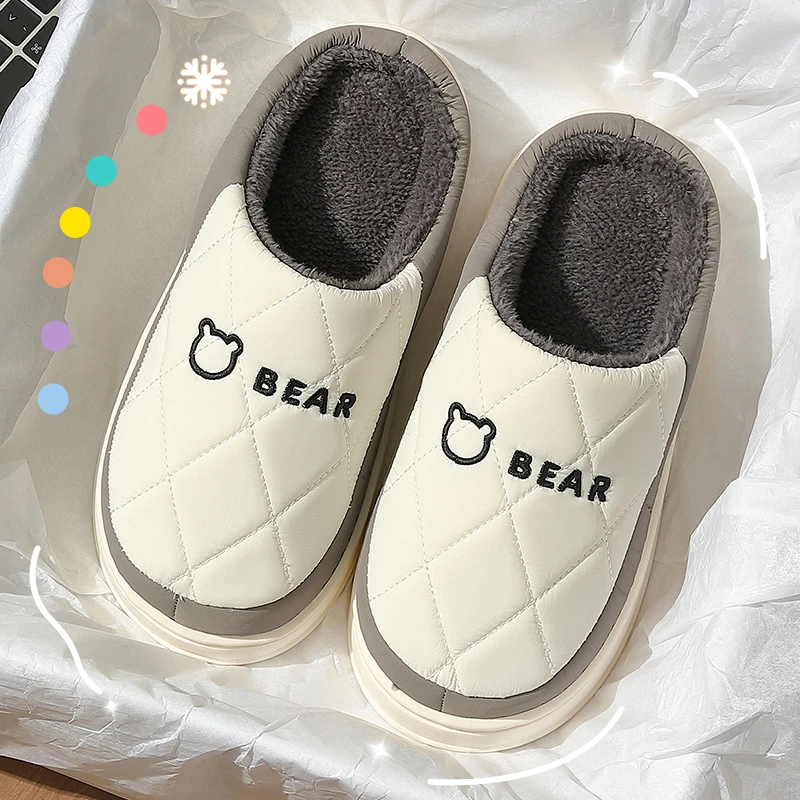 防臭棉拖鞋男士冬季2023新款保暖毛绒厚底防滑室内居家棉拖男款冬