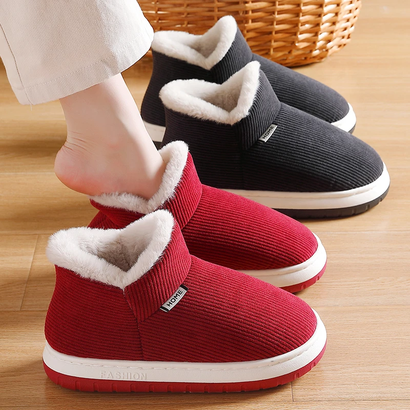 中老人棉拖鞋女秋冬季2024新款室内家居家用包跟保暖外穿高帮棉鞋