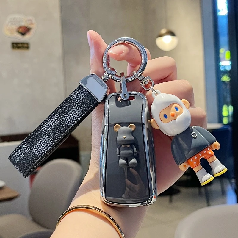适用于奥迪q5l钥匙套A4L Q7 Q5 A3L A6L Q3 Q2L车钥匙保护壳挂扣