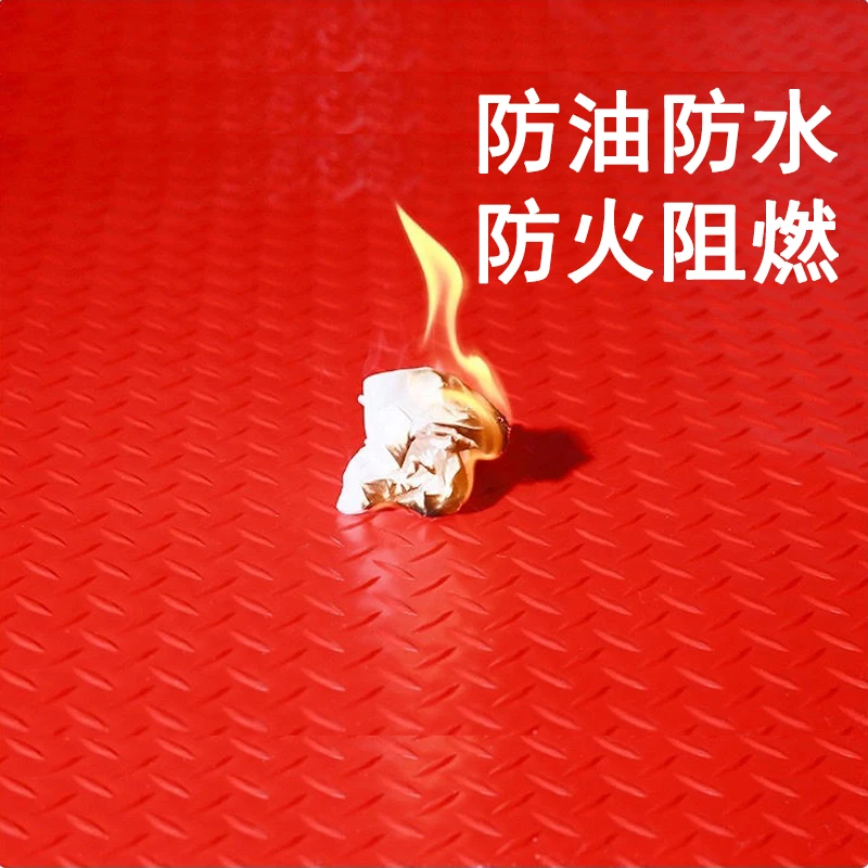 W牛津塑料防火家用底垫防潮厨房免洗户外烧烤防油地垫阻燃可裁剪