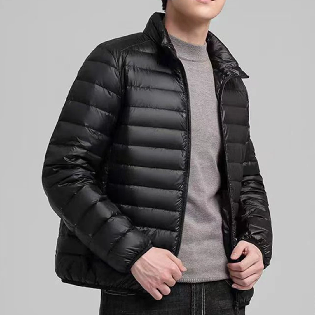 品牌轻便轻便保暖便携棉服外套男女同款简约纯色立领外套P-2C850