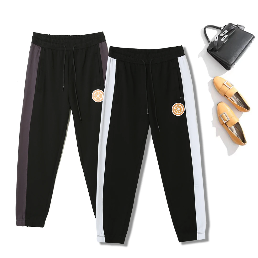 男女同款时尚简约通勤显瘦松紧腰舒适柔软束脚春秋休闲裤P-2F428