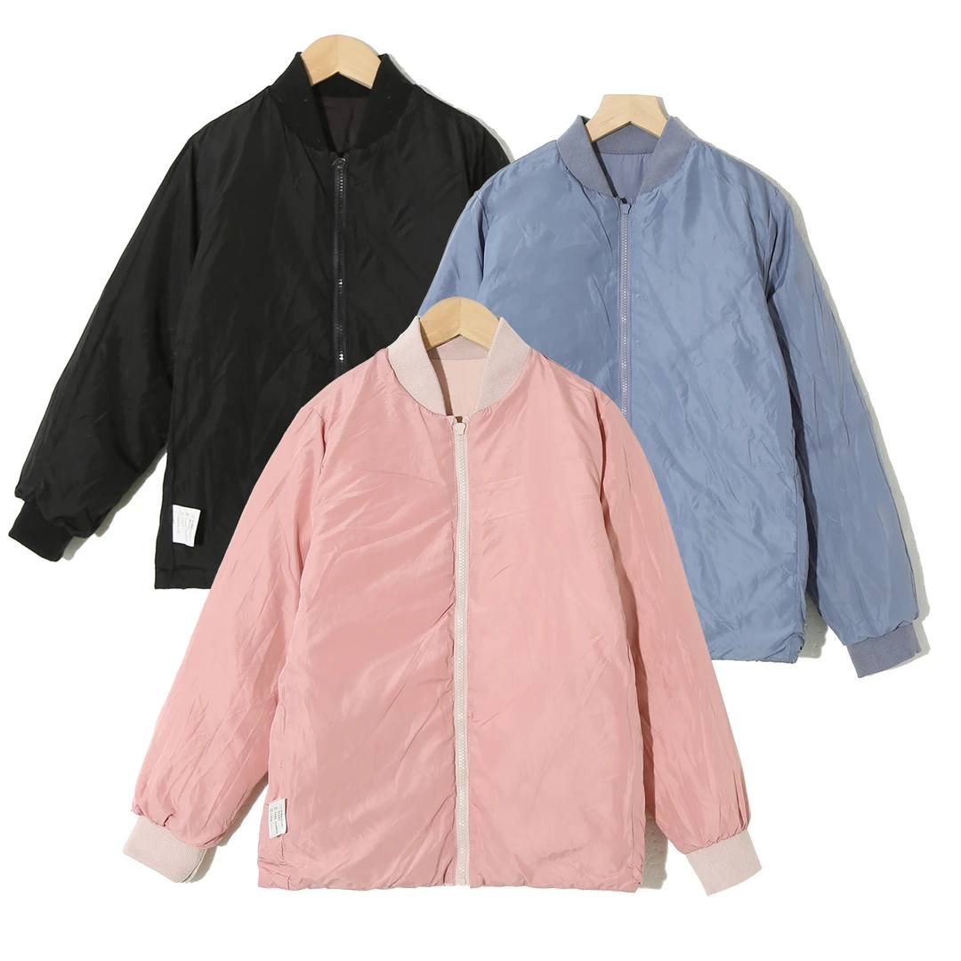 棒球领韩系爆款时尚纯色百搭舒适大童冬棉服轻便保暖舒适P-2G130