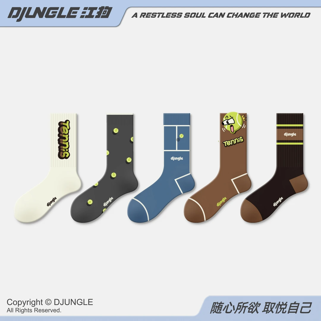 袜子女秋冬中筒袜男ins潮流新款美式运动情侣原创设计感长袜春秋