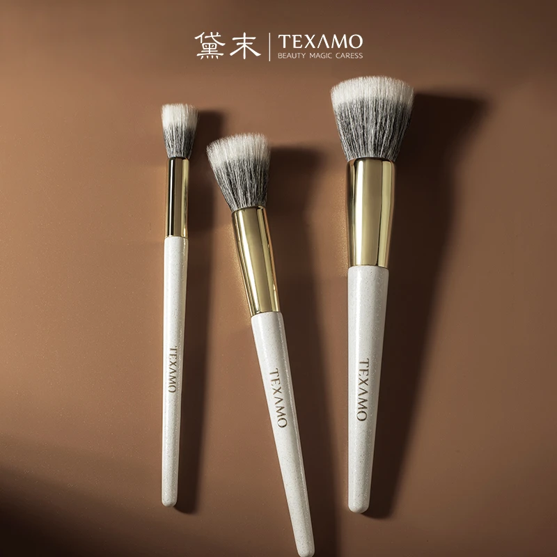 Texamo/黛末玉丸新手点彩刷大中小号腮红刷高光刷化妆刷自然晕染