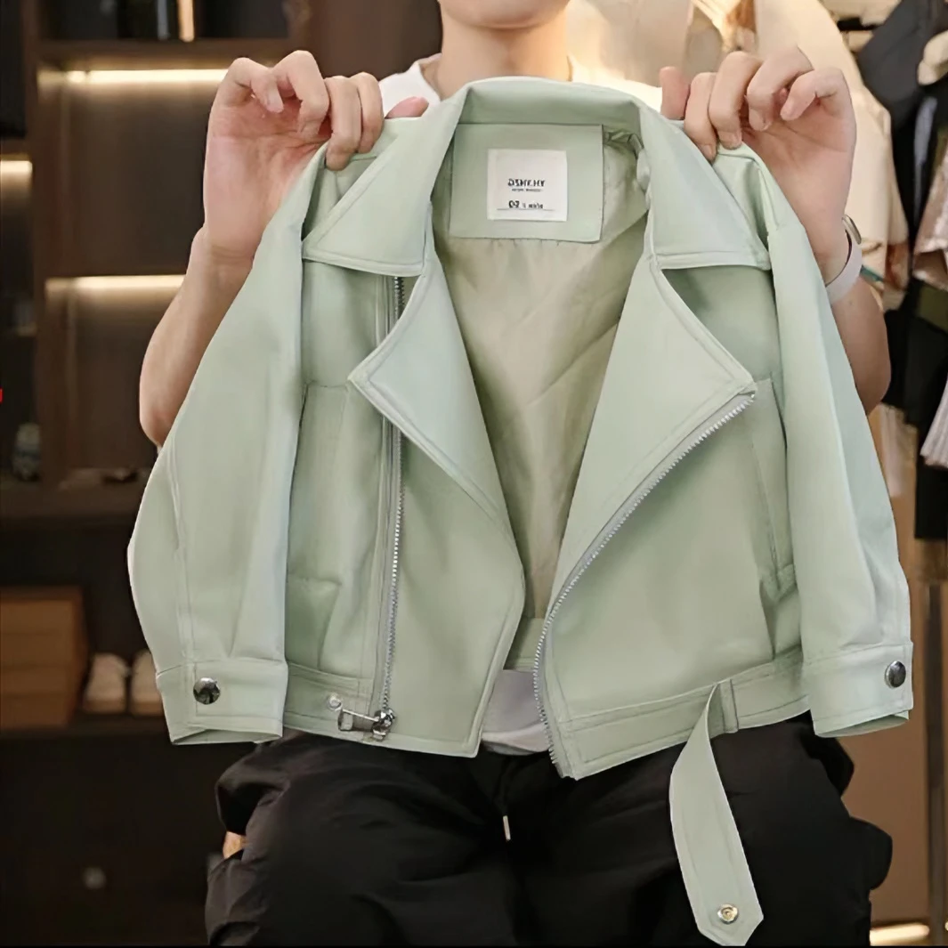 儿童皮衣秋装外套2024新款秋季中小童痞帅上衣男女宝宝夹克春秋潮