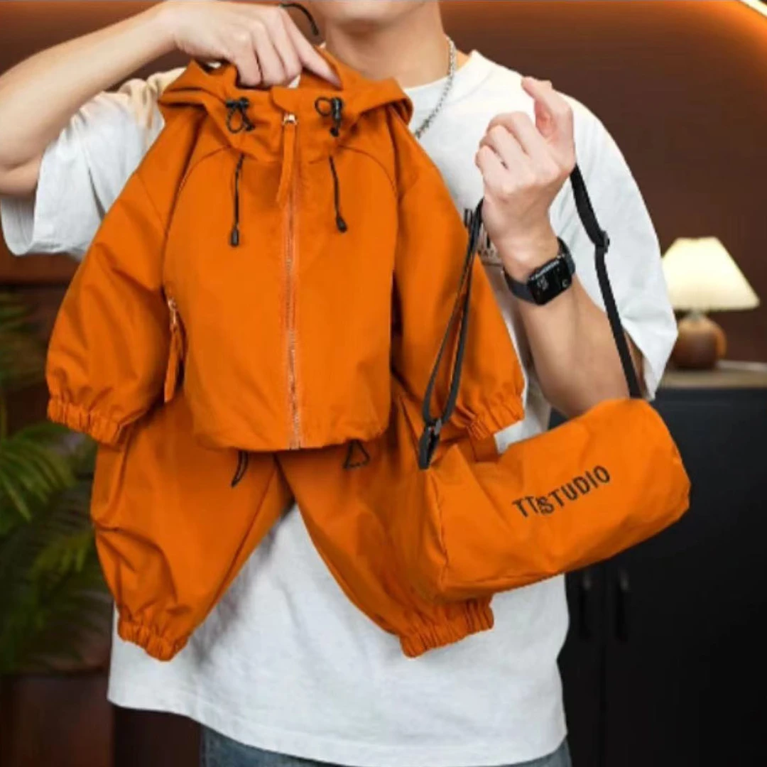 2024秋季新款儿童冲锋衣套装韩版萌娃穿搭洋气外套中时尚两件套潮