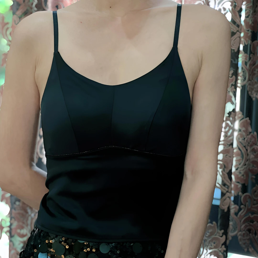 设计师无痕养肤醋纤舒适简约固定美背吊带2041