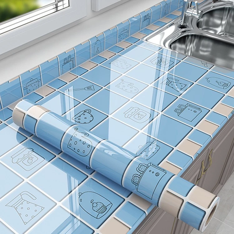 厨房防油贴纸铝箔自粘灶台橱柜防火耐高温墙贴防水防潮瓷砖墙纸