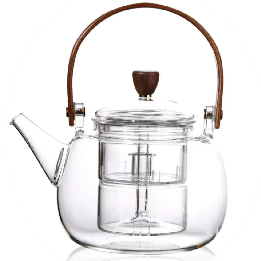 四代壶玻璃煮茶壶煮茶炉茶具套装蒸茶壶泡茶家用烧水壶电陶炉煮茶