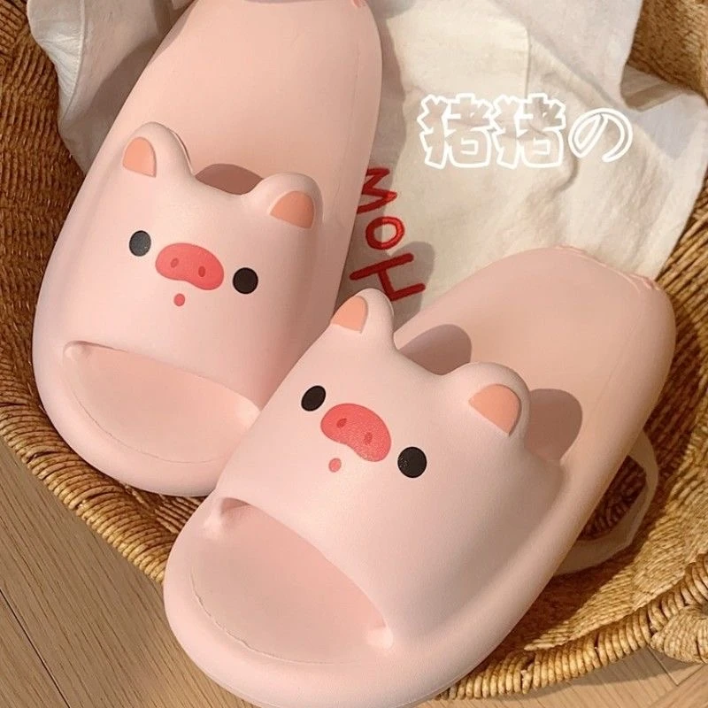 舒适夏季拖鞋女外穿厚底室内家用洗澡凉拖鞋可爱办公室一字拖