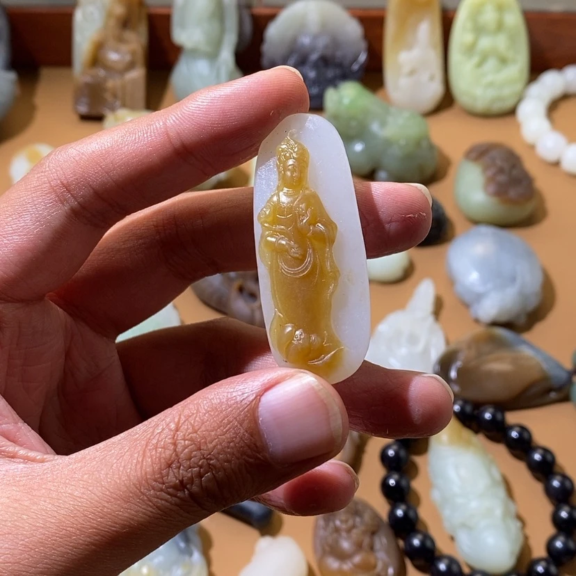 【闪购商品】和田玉挂件定制未镶嵌陌*