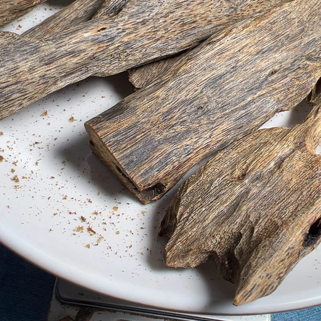 斑纹漆（虎斑木）缘树心老料186克