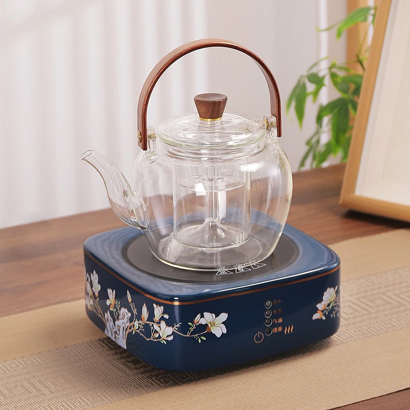 小依多功能电陶炉高硼硅提梁壶大功率烧水煮茶热卖玻璃茶具
