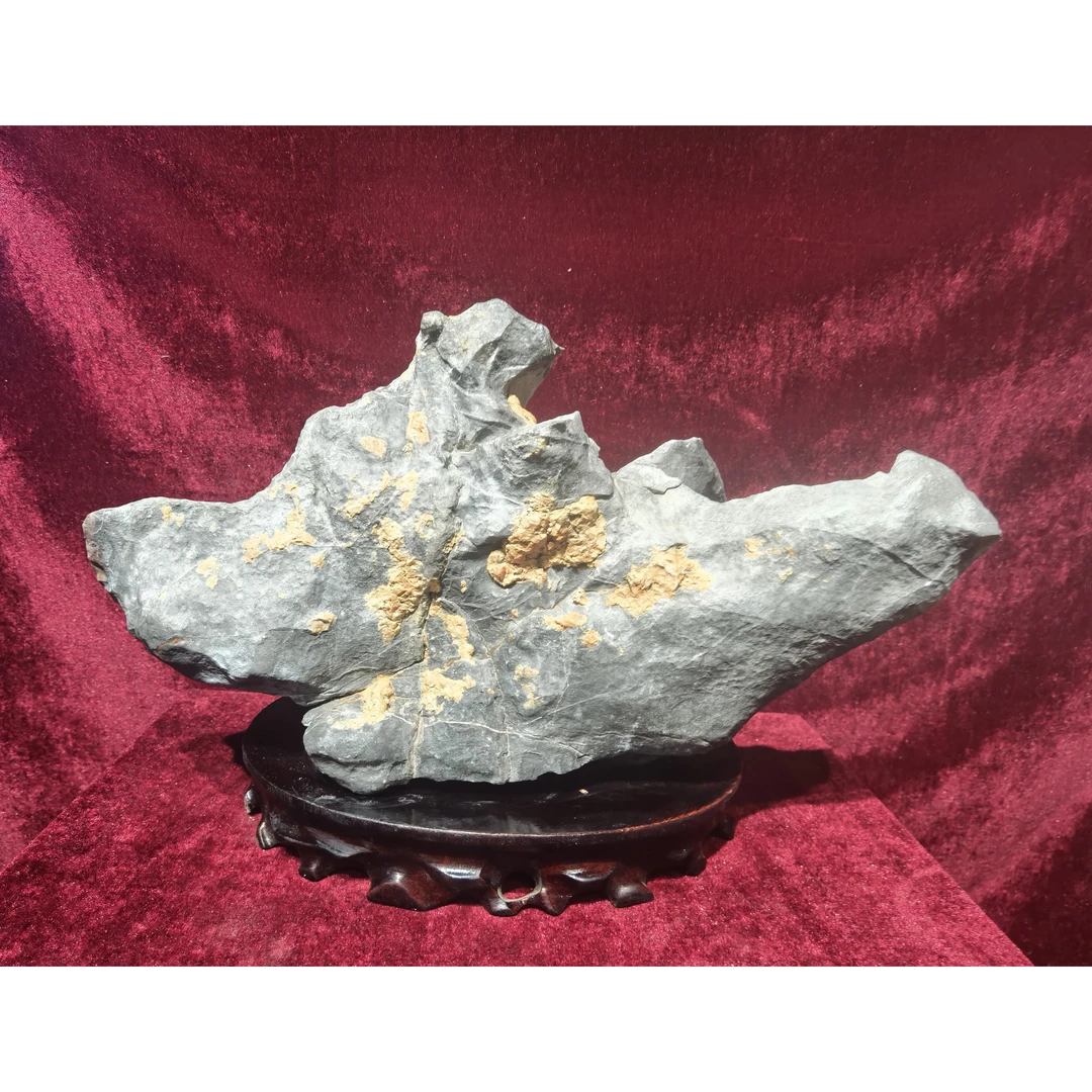 34灵璧石-天然奇石-文房案头摆件-景观石