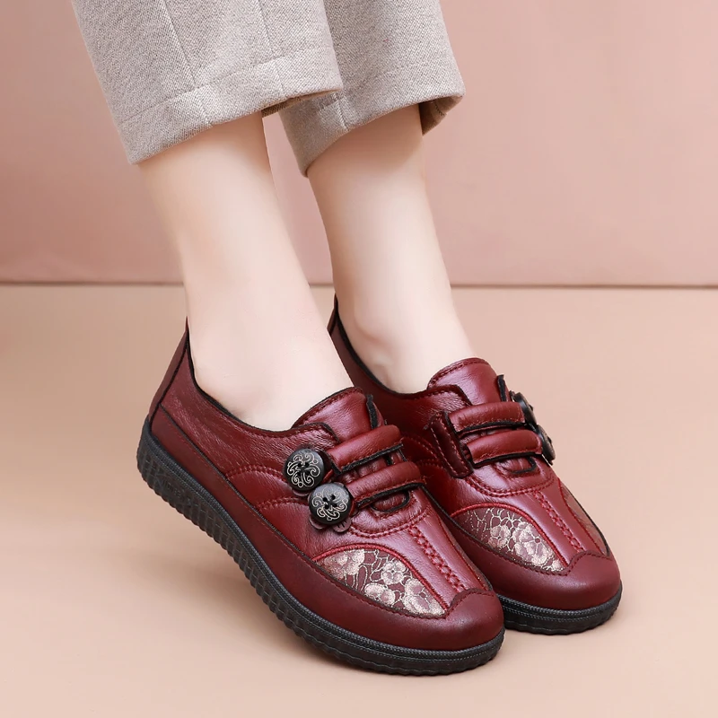 意迪森春秋软底老人鞋老北京布鞋防滑平底中老年妈妈鞋透气奶奶鞋