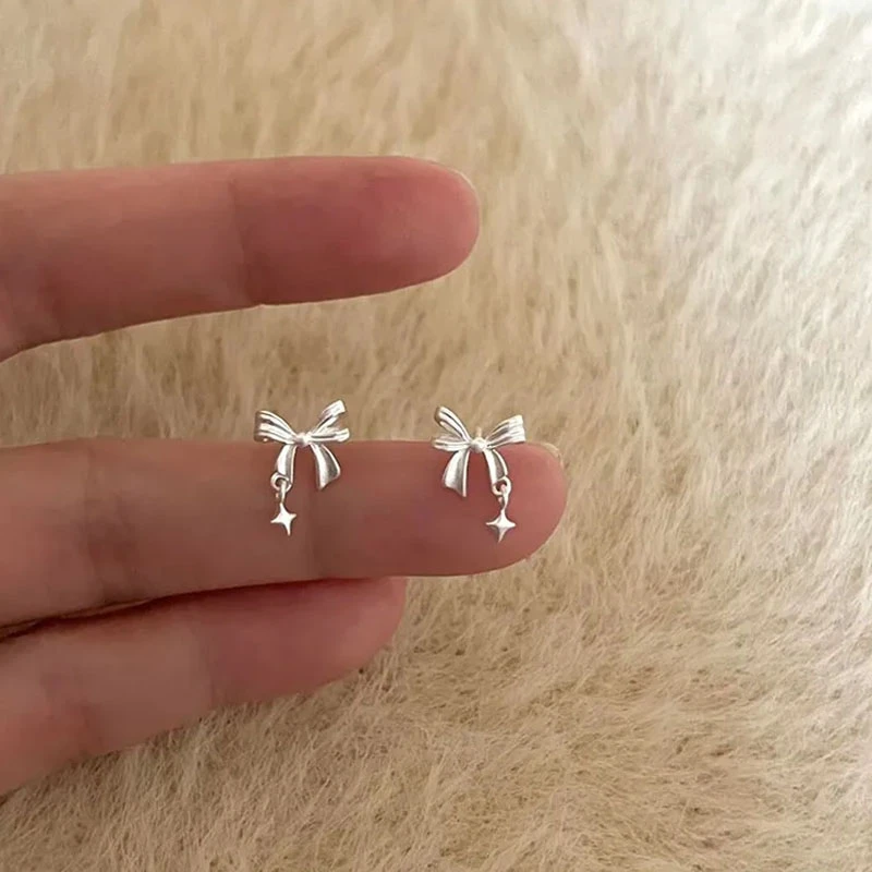 合金耳饰 蝴蝶结星星流苏耳钉女ins小众设计高级感百搭气质耳饰夏