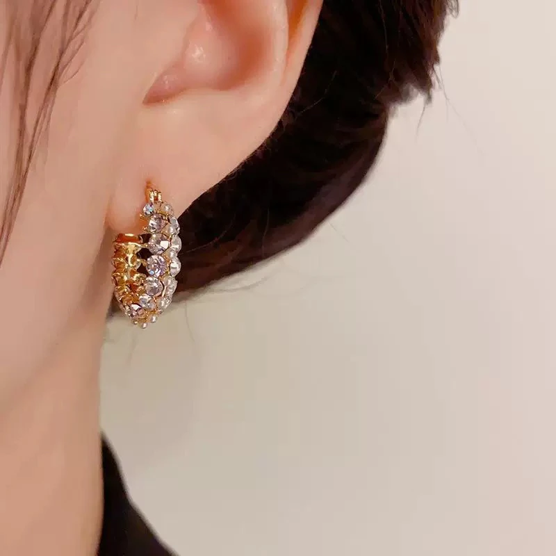 铜合金耳饰 【B61】气质轻奢百搭简约简约优雅精致网红设计师耳环